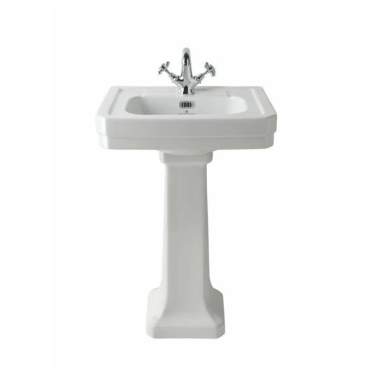 BC Designs, Victrion, Ceramic Bathroom Basin & Pedestal, 1 Tap Hole, 540 / 640mm BC Designs basins