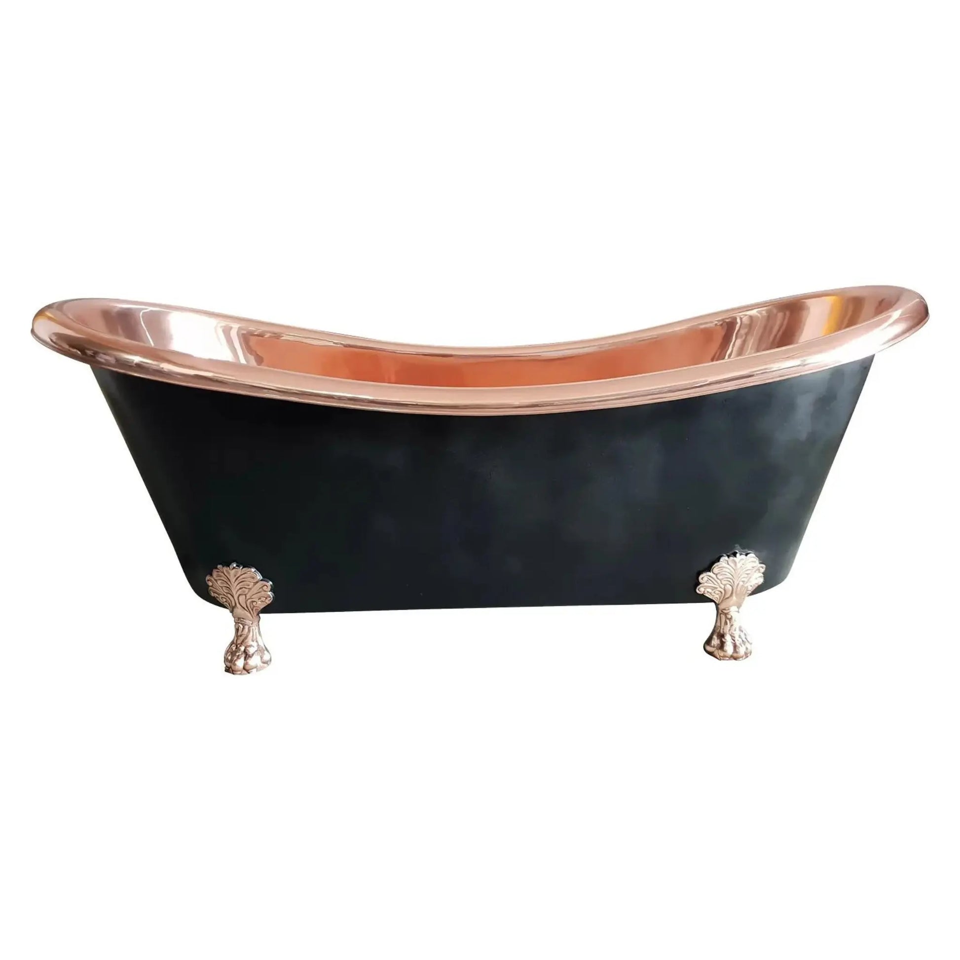 Coppersmith Creations, Dual Tone, Clawfoot Copper Bathtub & Black Exterior, 1780 x 762mm - Beyond Bathing 
