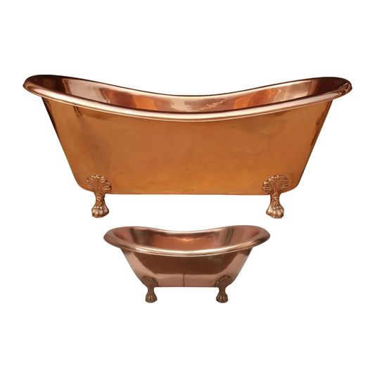 Coppersmith Creations, Clawfoot Copper Bathtub & Sink, 1778 x 762mm - Beyond Bathing 
